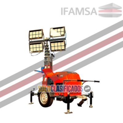 TORRE DE ILUMINACION CON 4 REFLECTORES TIPO LED MARCA HYPERMAQ DE... 