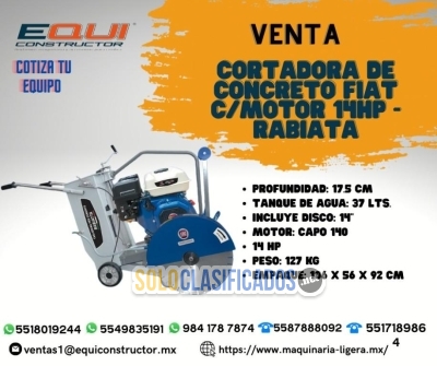 Venta cortadora de concreto fiat Equiconstructor... 