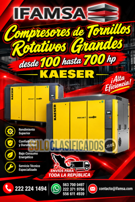 Solo Clasificados - Compresor de tornillos rotativos grandes 100 a 700HPKaeser - imagen: 1