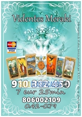 TAROT MERAKI VIDENCIA NATURALRUNAS PÉNDULO VISA 9€ 35min  9103124... 