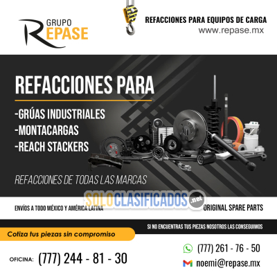 REFACCIONES DE TODAS LAS MARCAS PARA GRUAS INDUSTRIALES...