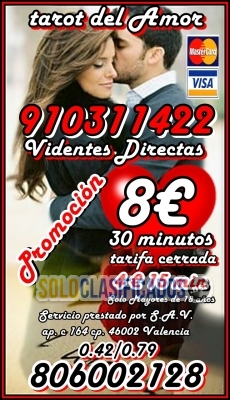 TAROT DEL AMOR  910311422 solo 4eur 15 min/ 6eur  20min Expertas ... 