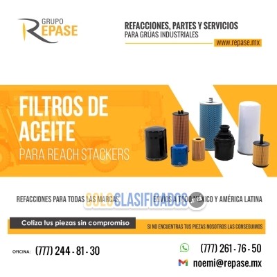 FILTROS DE ACEITE PARA REACH STACKERS REPASE MX... 