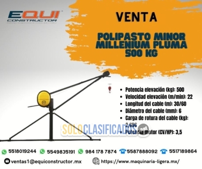 Venta polipasto minor millenium pluma... 