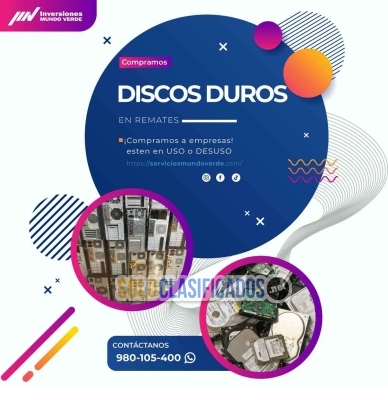 Solo Clasificados - ¡Compramos discos duros en uso o desuso! - imagen: 1