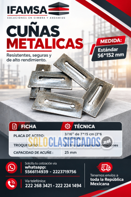 CUÑA METALICA PARA CIMBRA...