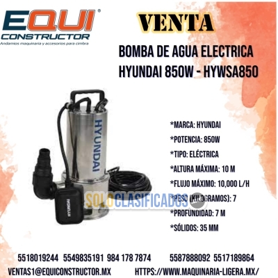 Bomba de Agua eléctrica HYWSA850 en Guanajuato... 