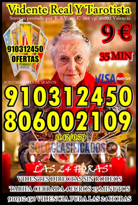 Solo Clasificados - tarot telefonico 2026 toda España  4 euros 15 minutos tarifa cerrada Atención las 24h‎  VIDENTE PROFESIONAL BARAJA ESPAÑOLA TAROT RIDER EGI - imagen: 1