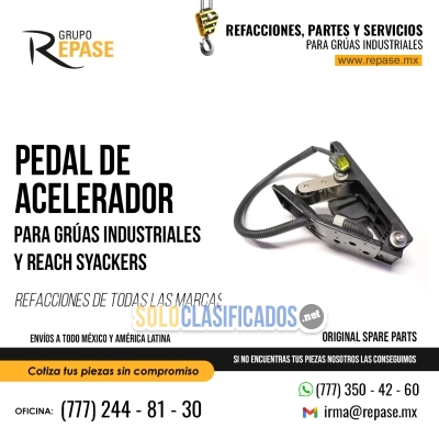 Pedal de acelerador para grúas industriales y reach stackers... 