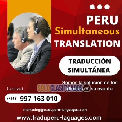 Traducción idiomas  eventos LIMA Perú / simultaneous translation ... 