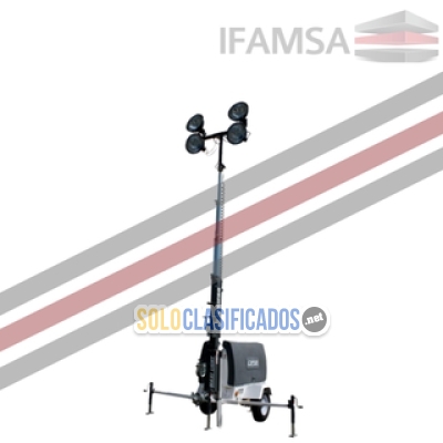 TORRE DE ILUMINACION 4500 W 600 KG EN IFAMSA... 