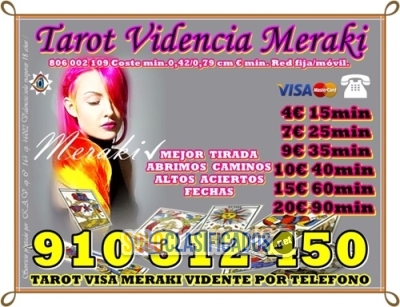 TAROT VISA AL 910312450 PROMOCIÓN 4 EUROS LOS 15 MINUTOS 8060... 