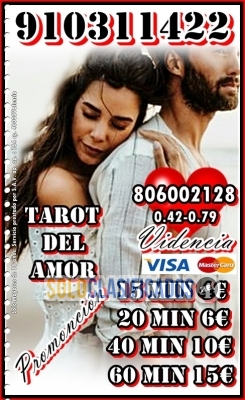 TAROT DEL AMOR  910311422 solo 4eur 15 min/ 6eur  20min Expertas ... 