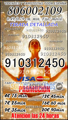 Solo Clasificados - VIDENTE PROFESIONAL BARAJA ESPAÑOLA TAROT RIDER videntes diderctas las 24 horas tiiradas - imagen: 1