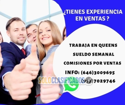 BUSCAMOS VENDEDORES CON EXPERIENCIA (QUEENS)... 