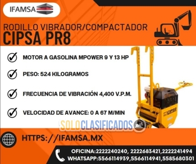 Venta de Equipo de Compactación  Rodillo Vibratorio sencilllo PR8... 