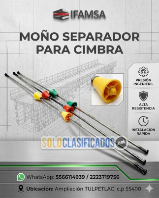 MOÑO/TIRANTE/SEPARADOR PARA CIMBRA CONSTRUCCION...