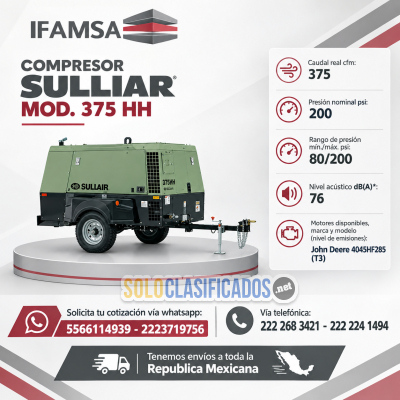 COMPRESOR SULLIAR MOD 375 HH...