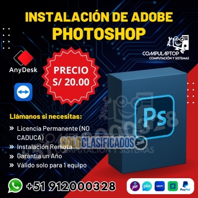 Instalación remota de Adobe Photoshop... 