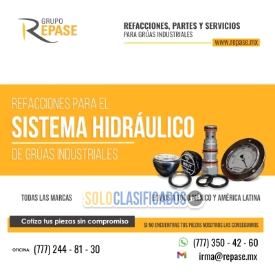 REFACCIONES PARA GRÚAS INDUSTRIALES SISTEMA HIDRÁULICO DE GRÚA... 