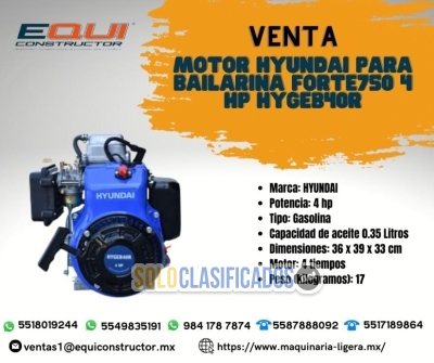 Venta motor hyundai para bailarina Equiconstructor... 