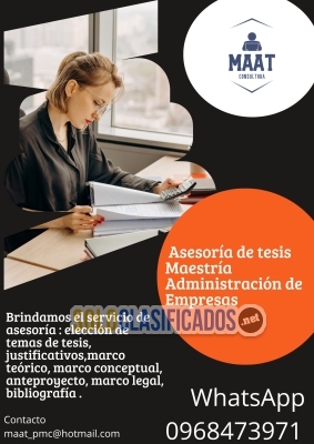 Asesoría de tesis: maestría administración de empresas... 